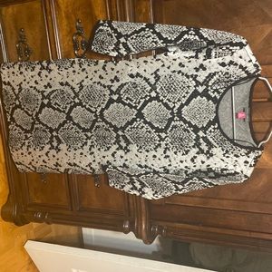 Snakeskin sweater dress